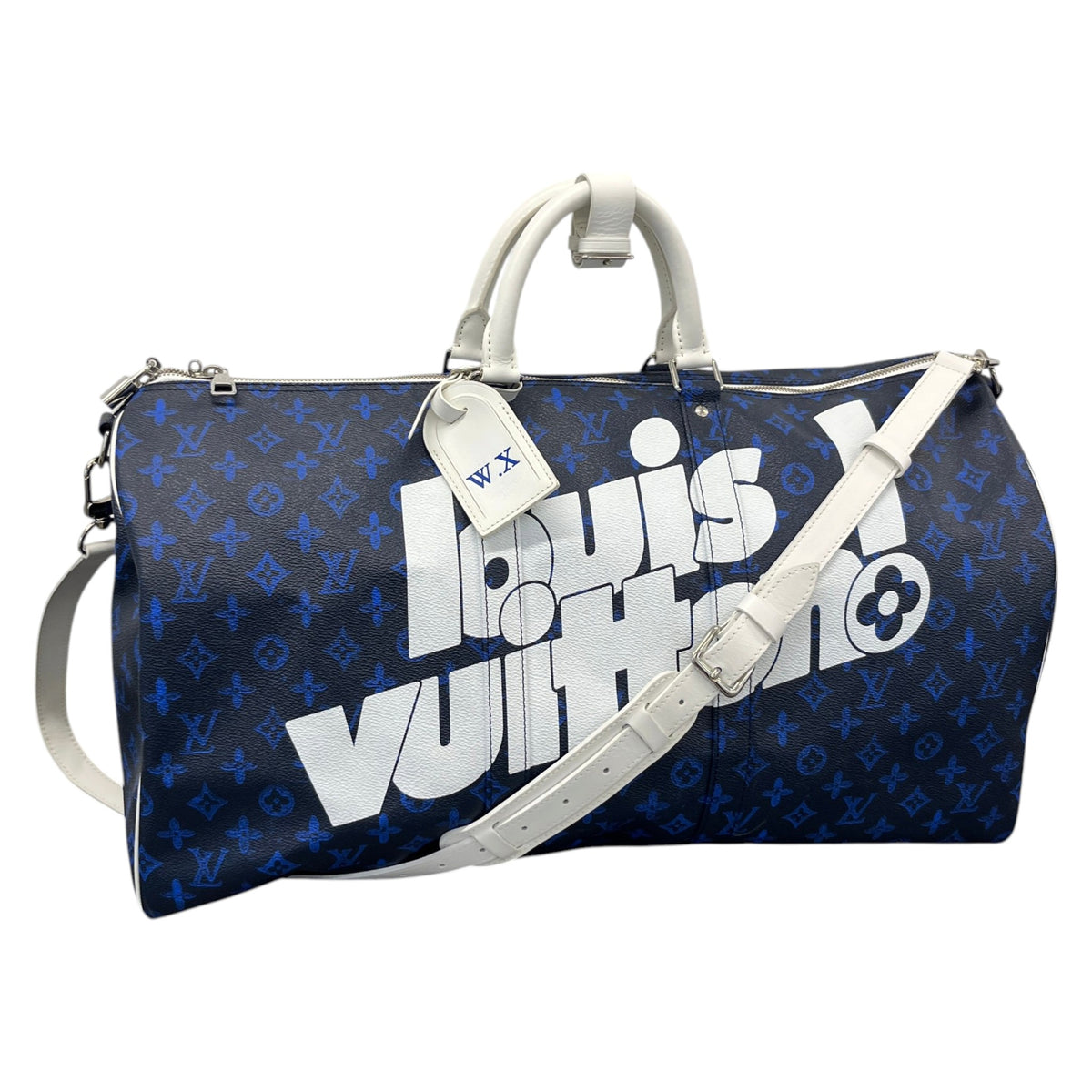 Men's Monogram Everyday Keepall Bandoulière 55 Travel Bag Navy - Photo 4