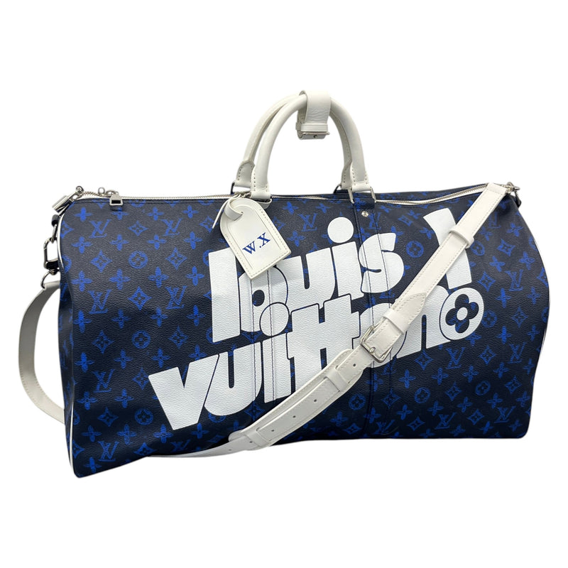Men's Monogram Everyday Keepall Bandoulière 55 Travel Bag Navy