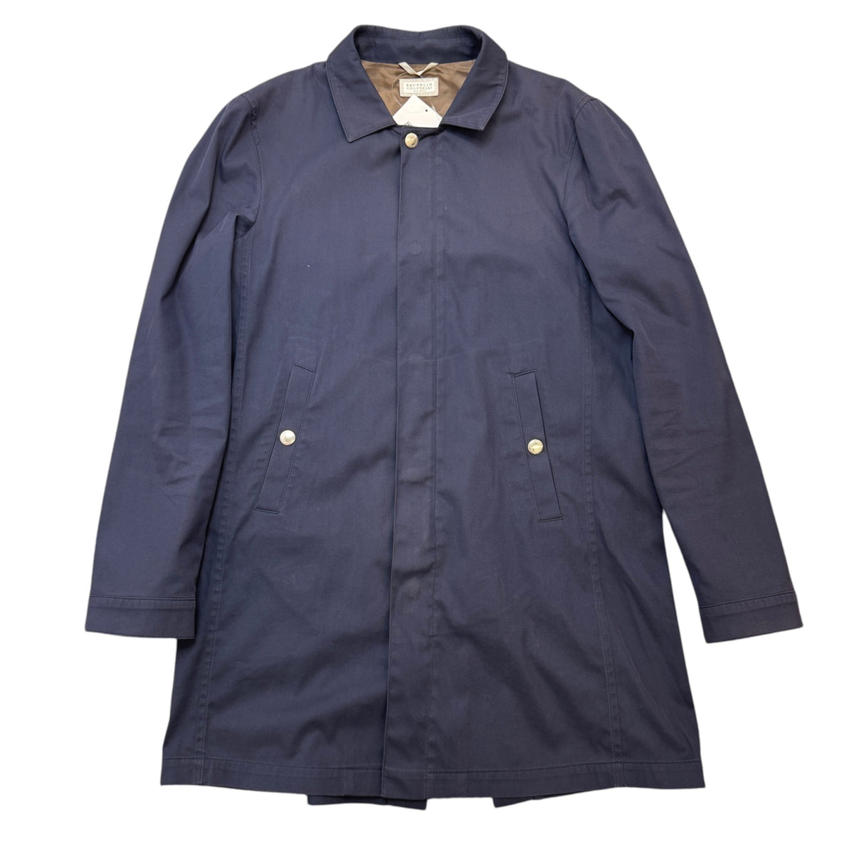 Men's Long Plain Jacket Navy Size S - Photo 1