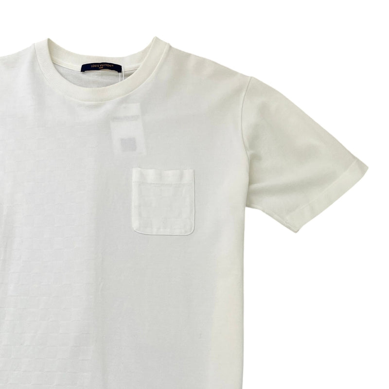 Men's Half Damier T-Shirt White Size L