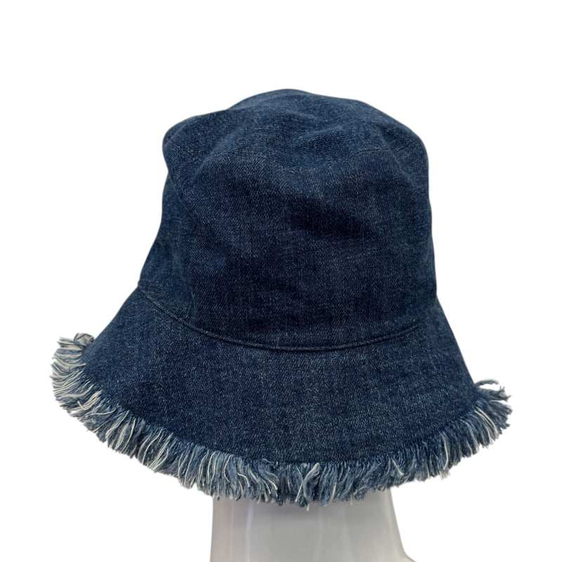 Women's Denim Logo Bucket Hat Blue Size M