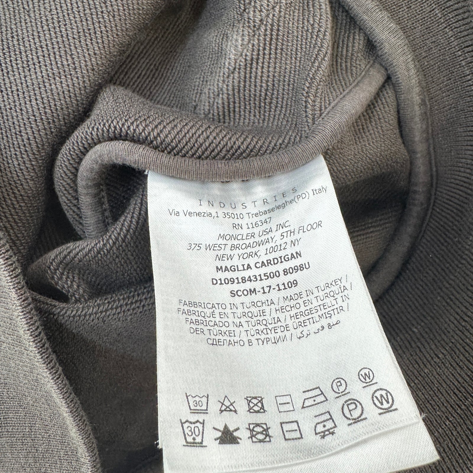 Men's Maglia Hoodie Grey Size M - Photo 5