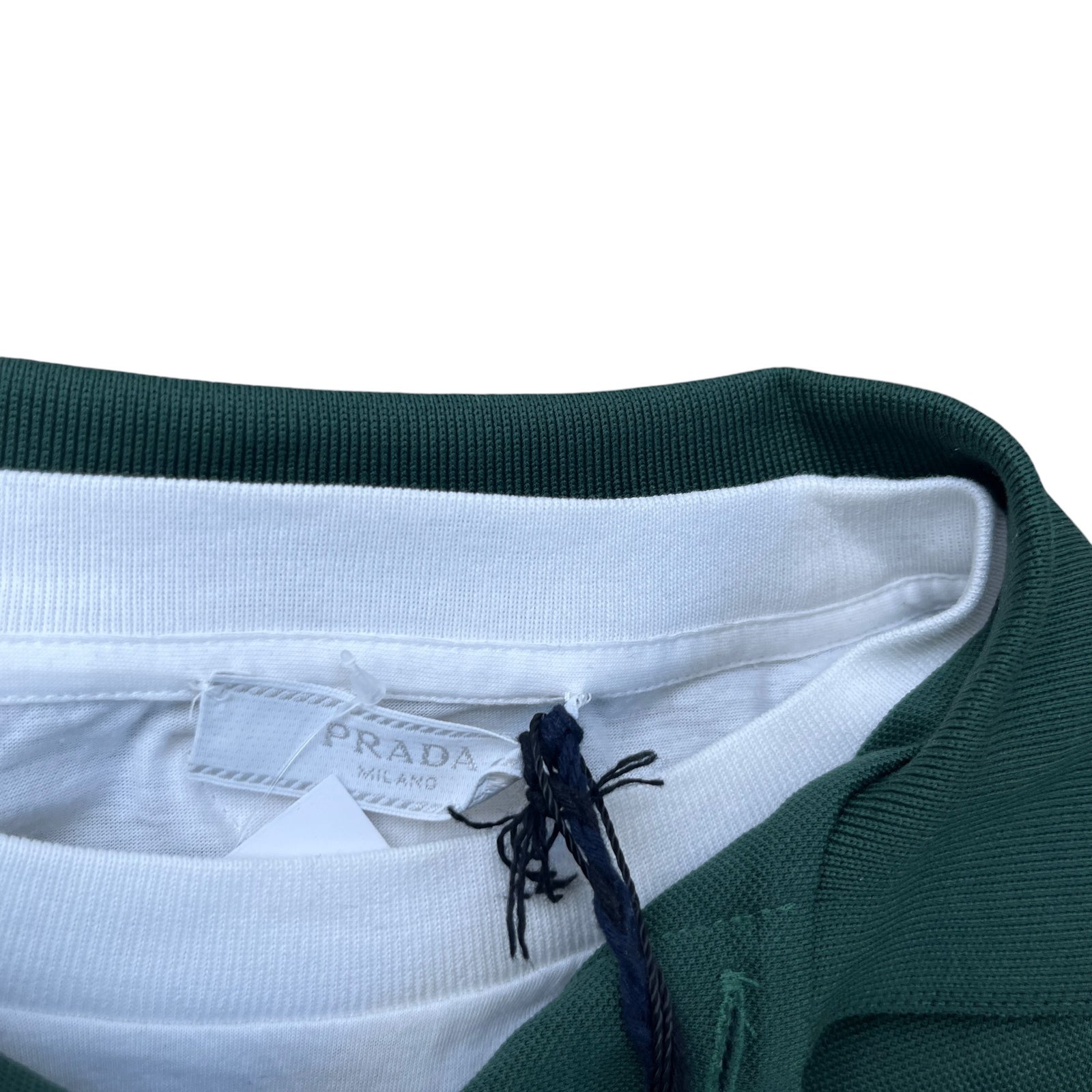 Men's Triangle Logo Polo Shirt Green Size XS - Photo 9