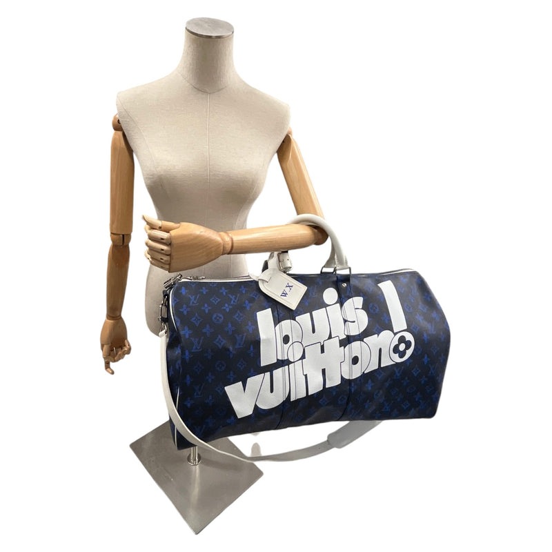 Men's Monogram Everyday Keepall Bandoulière 55 Travel Bag Navy