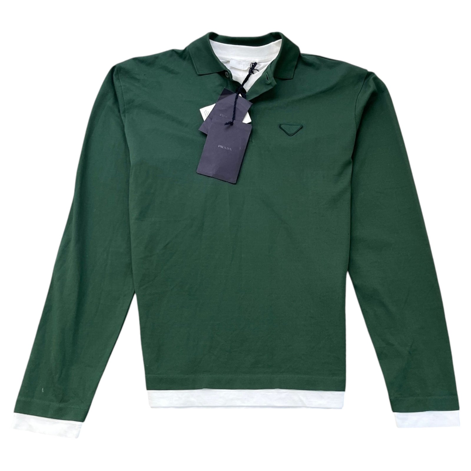 Men's Triangle Logo Polo Shirt Green Size XS - Photo 1