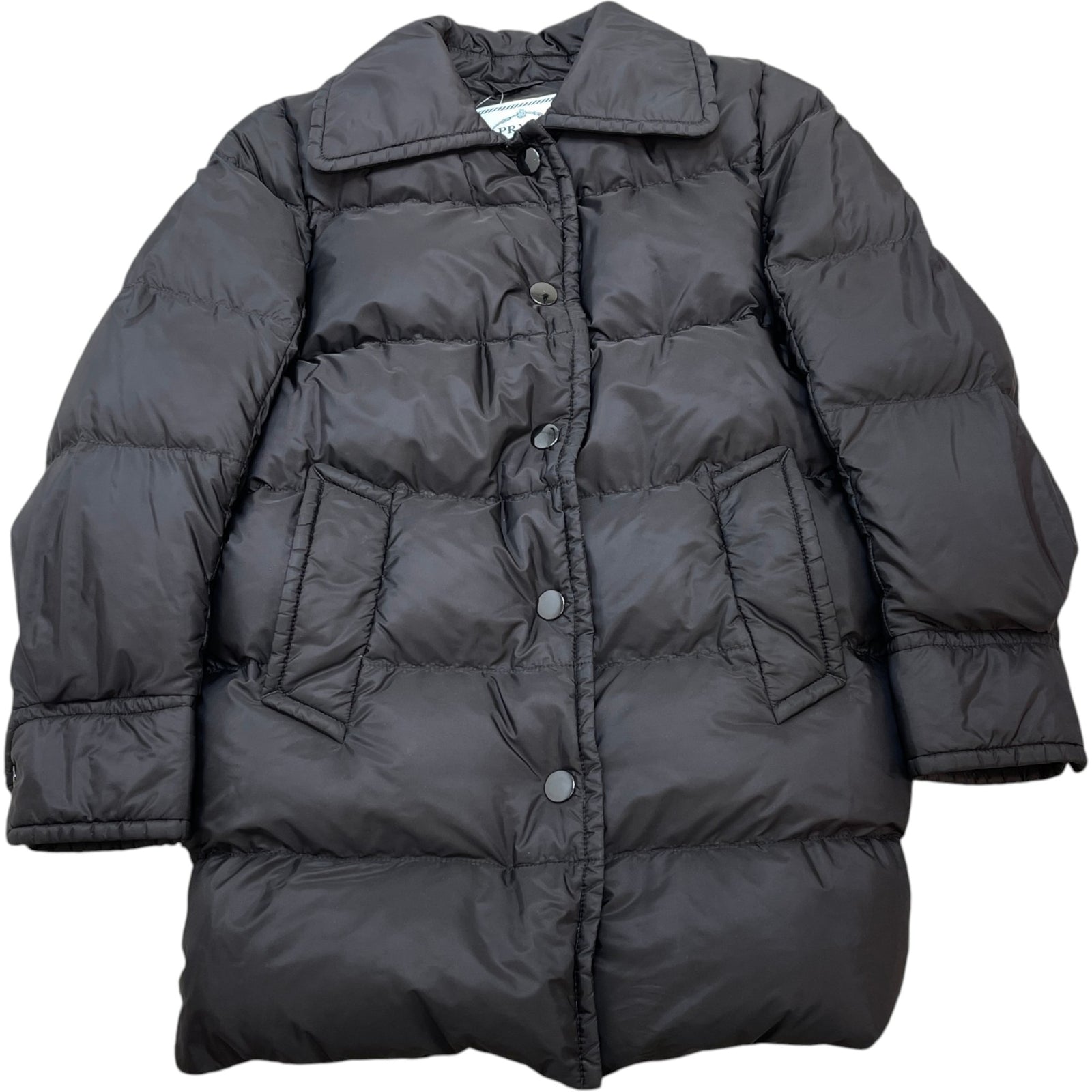 Women's Re-Nylon Tab Logo Puffer Down Jacket Black Size IT 38 / UK 6 - Photo 1