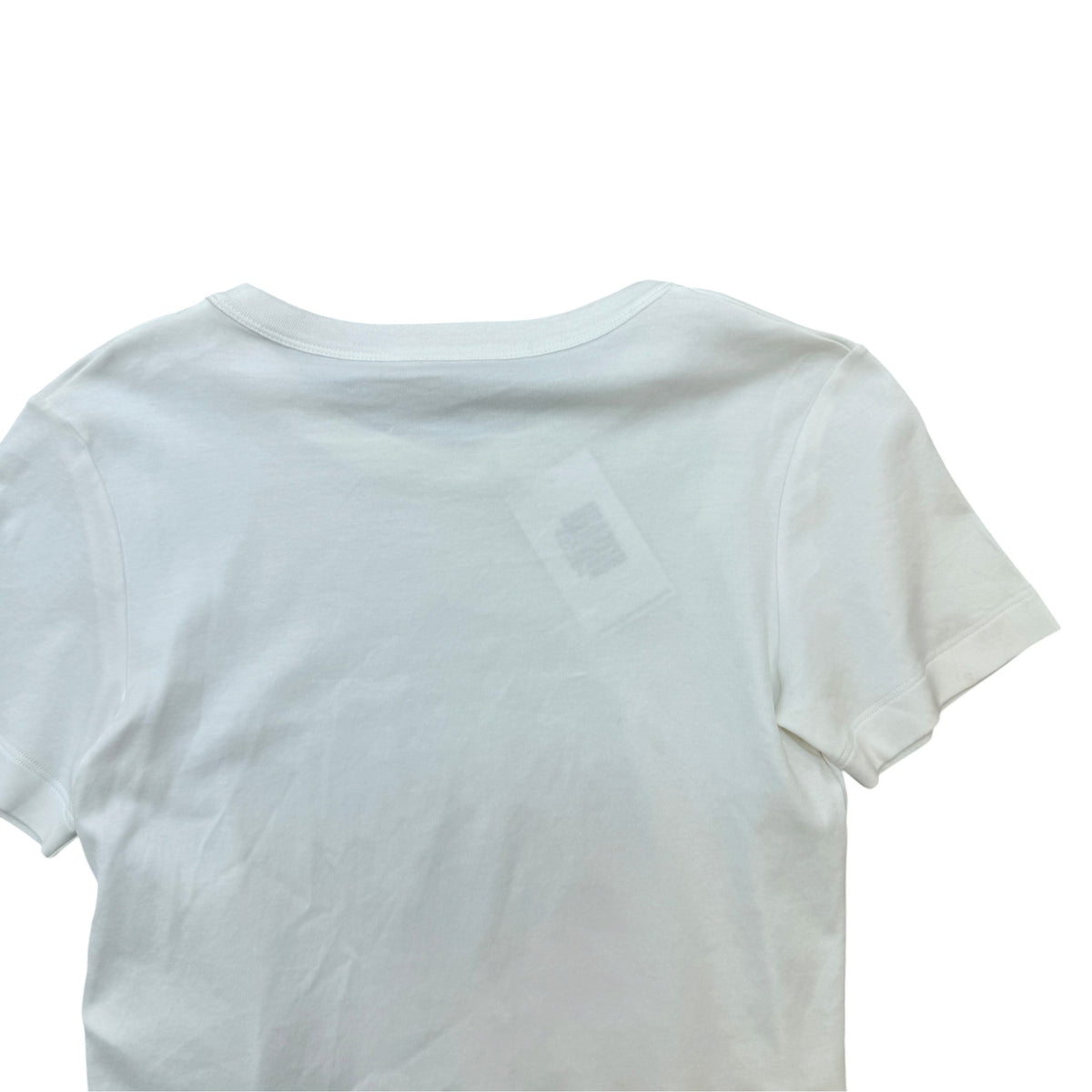 Women's Cropped Stamp Logo T-Shirt White Size S / UK 8 - Photo 5