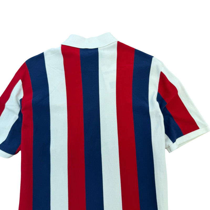 Men's Baiadera stripe logo Polo Shirt White Size M