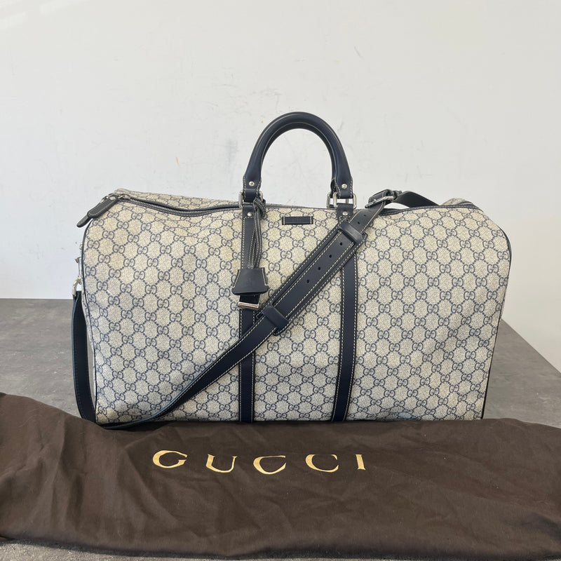 Men's Gg Supreme Carry On Duffle Bag Blue