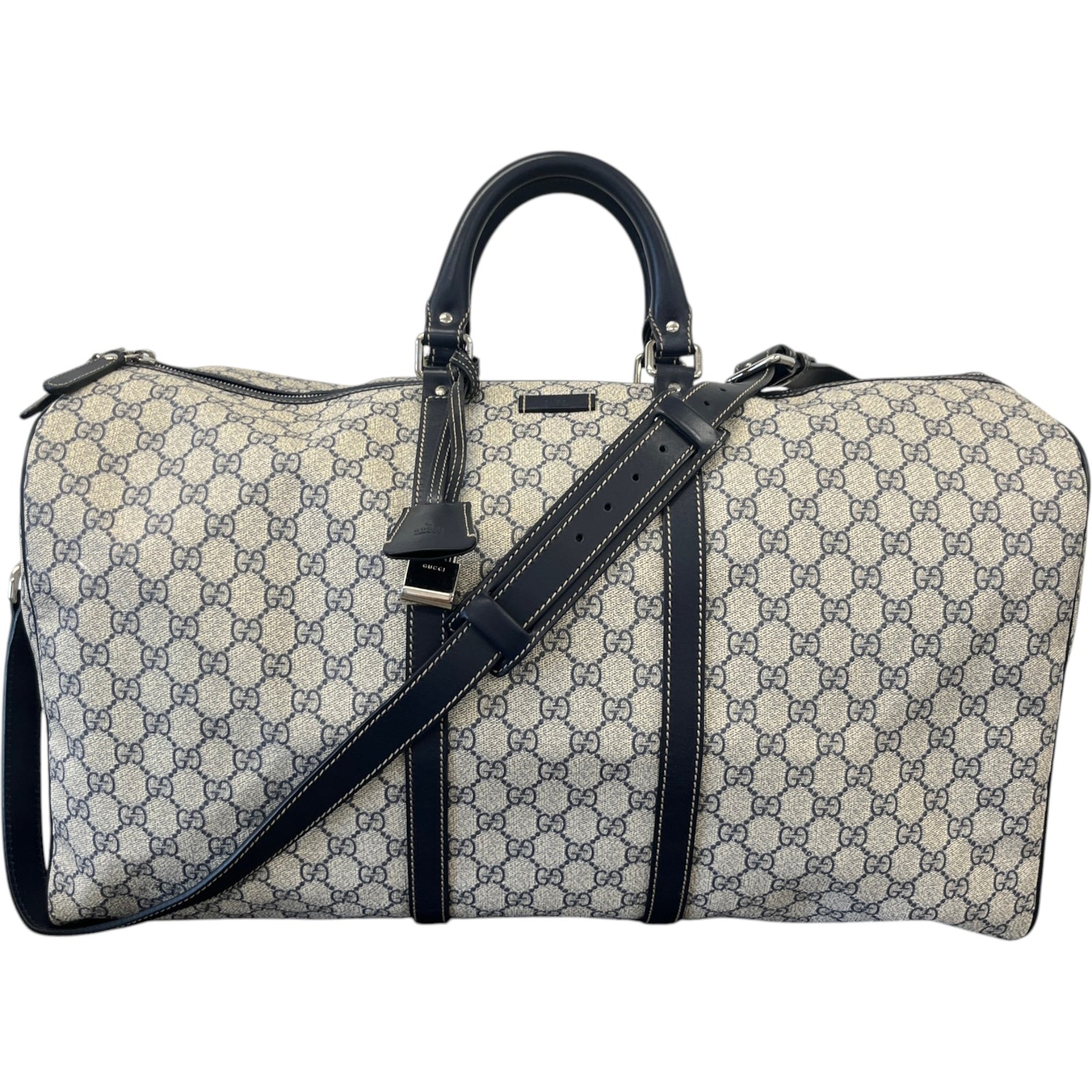 Men's Gg Supreme Carry On Duffle Bag Blue - Photo 1