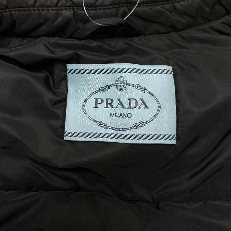 Women's Re-Nylon Tab Logo Puffer Down Jacket Black Size IT 38 / UK 6