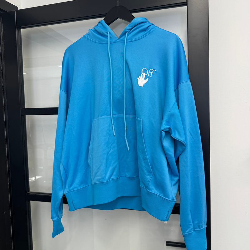 Men's Embroidered Logo Hoodie Blue Size M