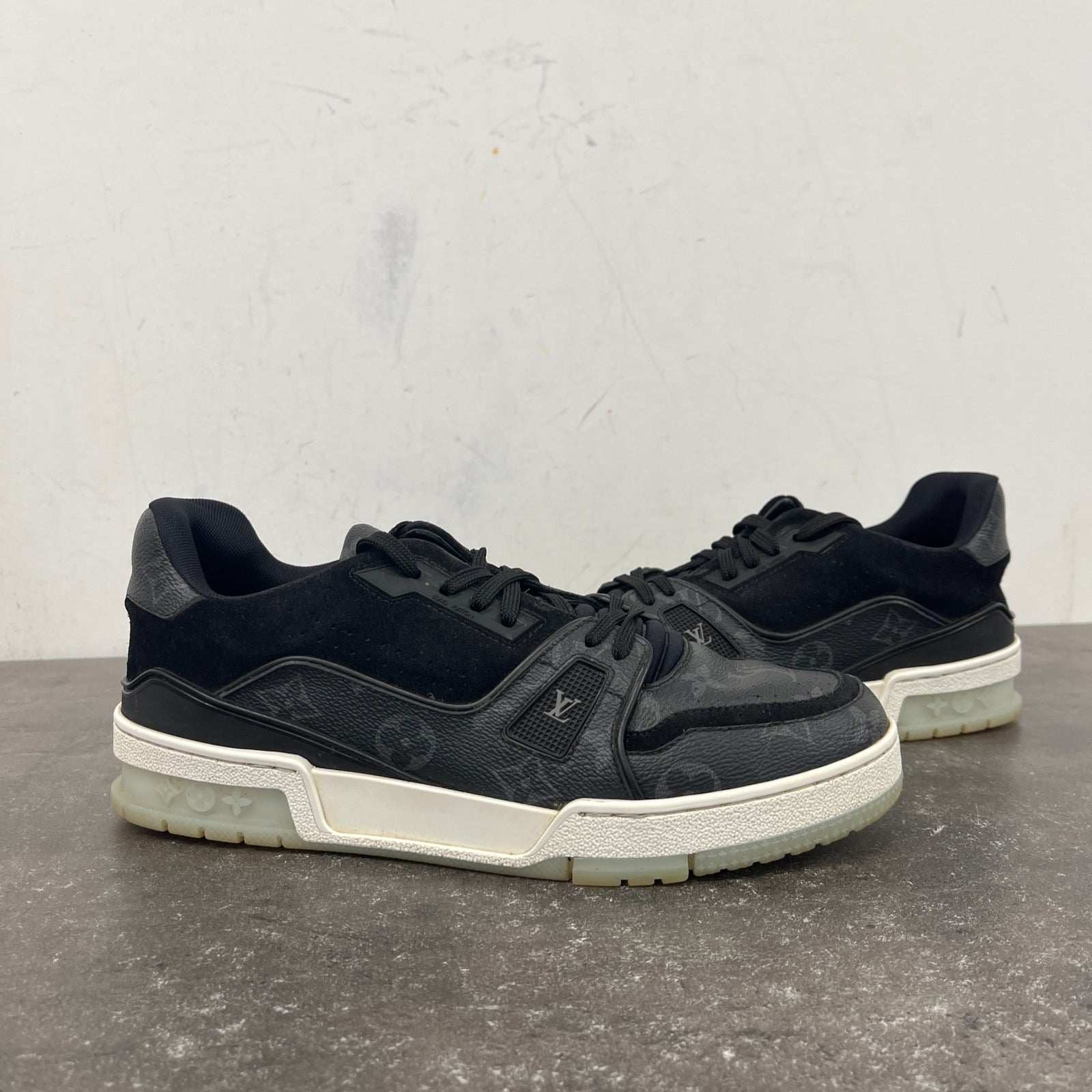 Men's Lv Trainer Low Trainers Black Size EU 40.5 / UK 6.5 - Photo 12