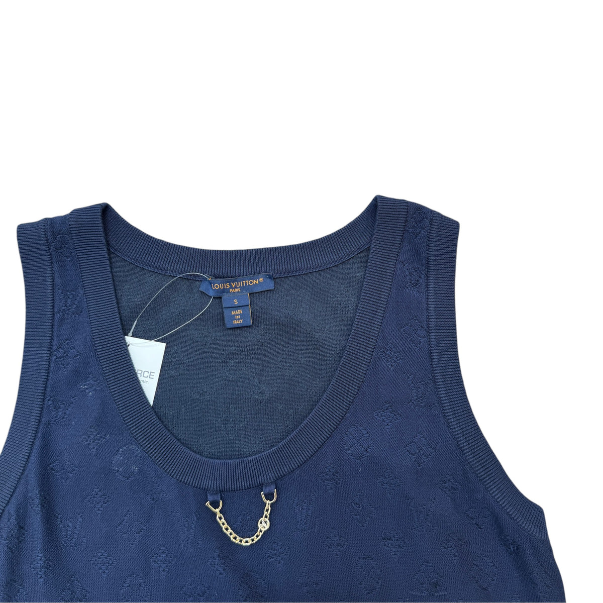 Women's Monogram Tank Vest Navy Size S / UK 8 - Photo 3