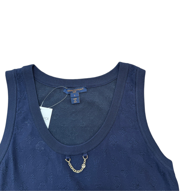Women's Monogram Tank Vest Navy Size S / UK 8