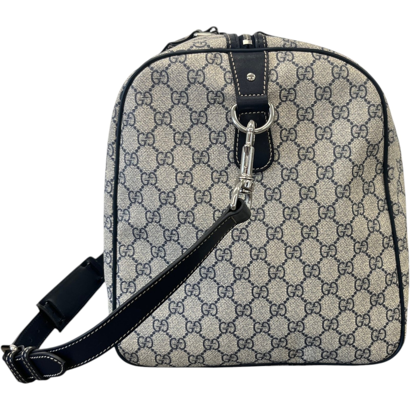 Men's Gg Supreme Carry On Duffle Bag Blue - Photo 7