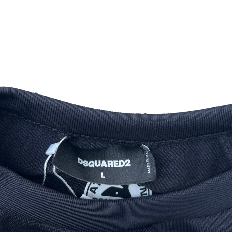 Men's Tape Logo Sweatshirt Black Size L