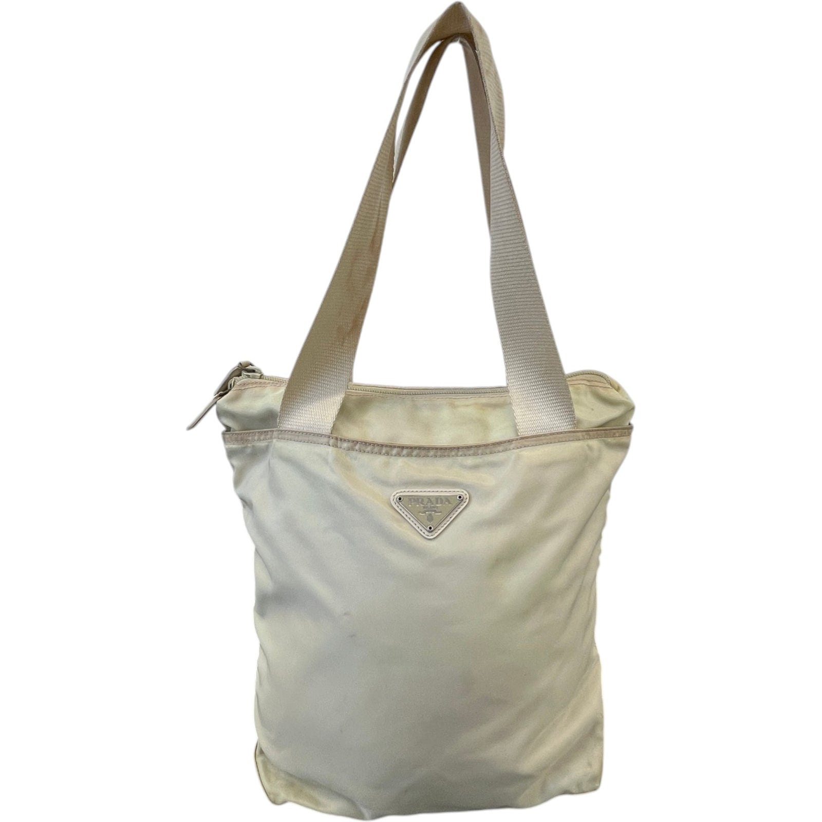Women's Plaque Logo Messenger Bag Beige - Photo 1