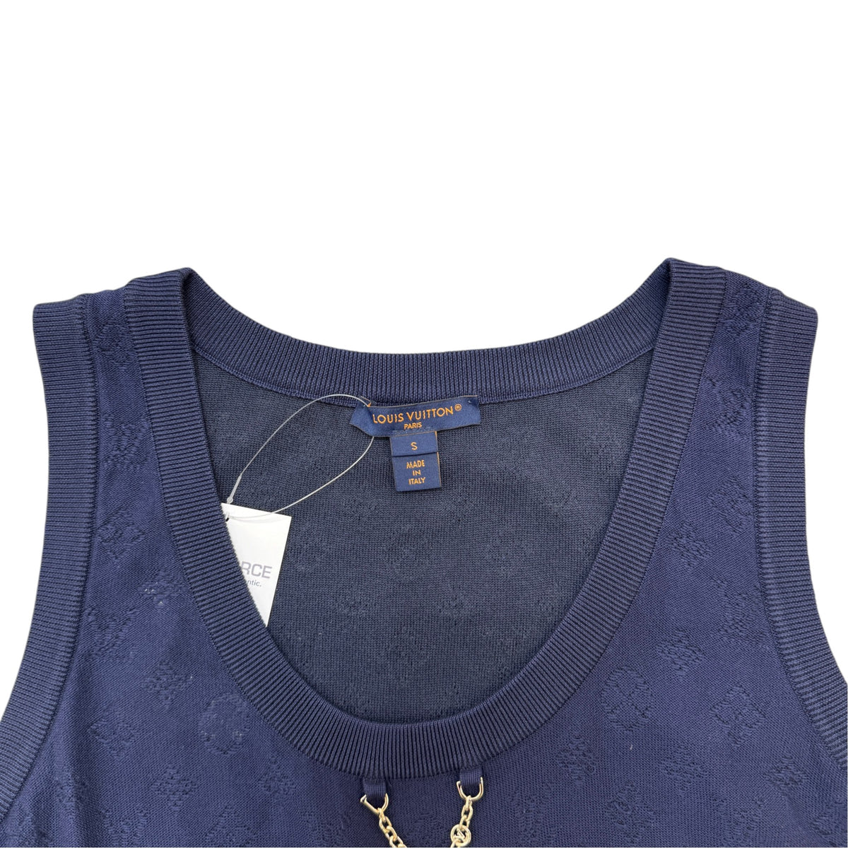 Women's Monogram Tank Vest Navy Size S / UK 8 - Photo 4