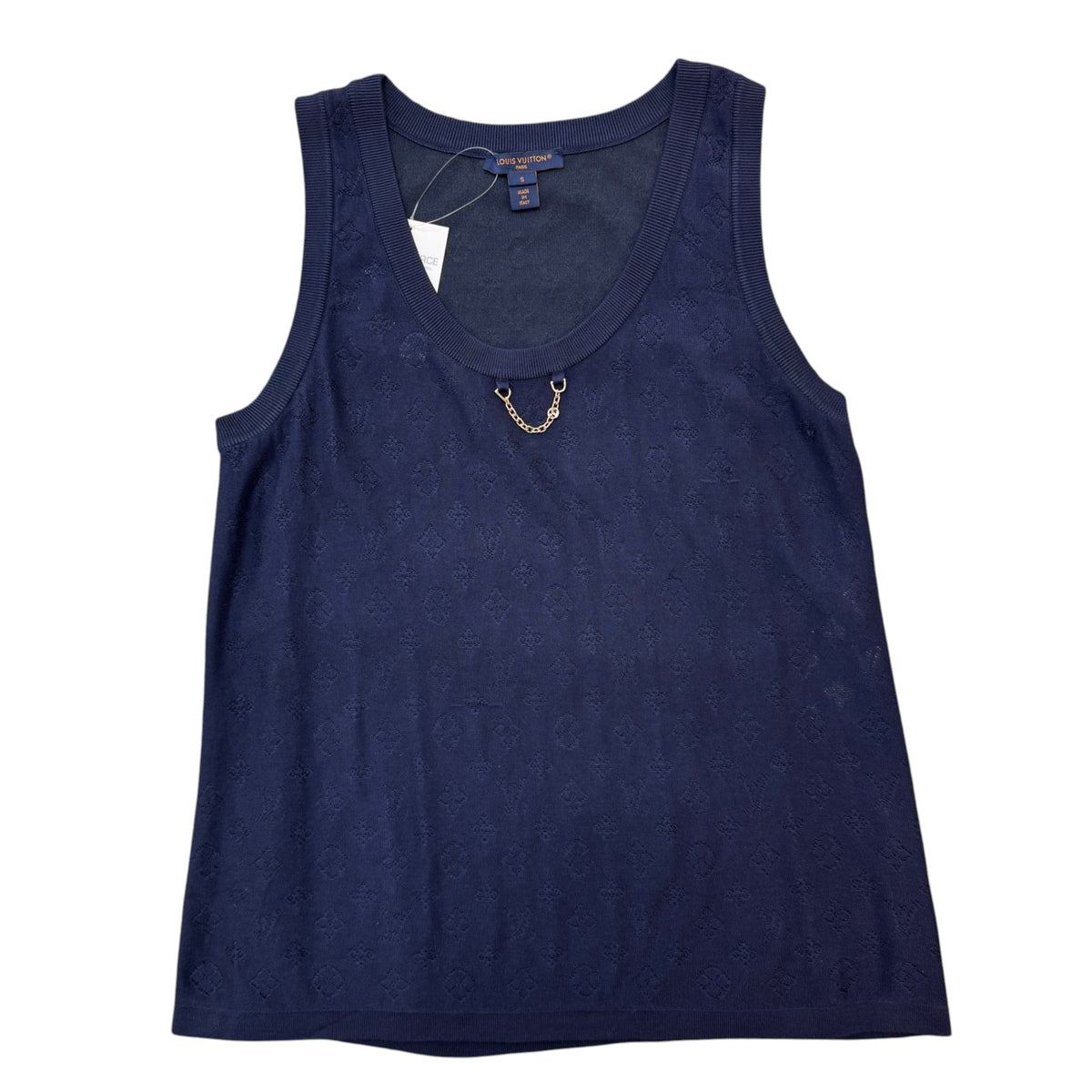 Women's Monogram Tank Vest Navy Size S / UK 8 - Photo 1