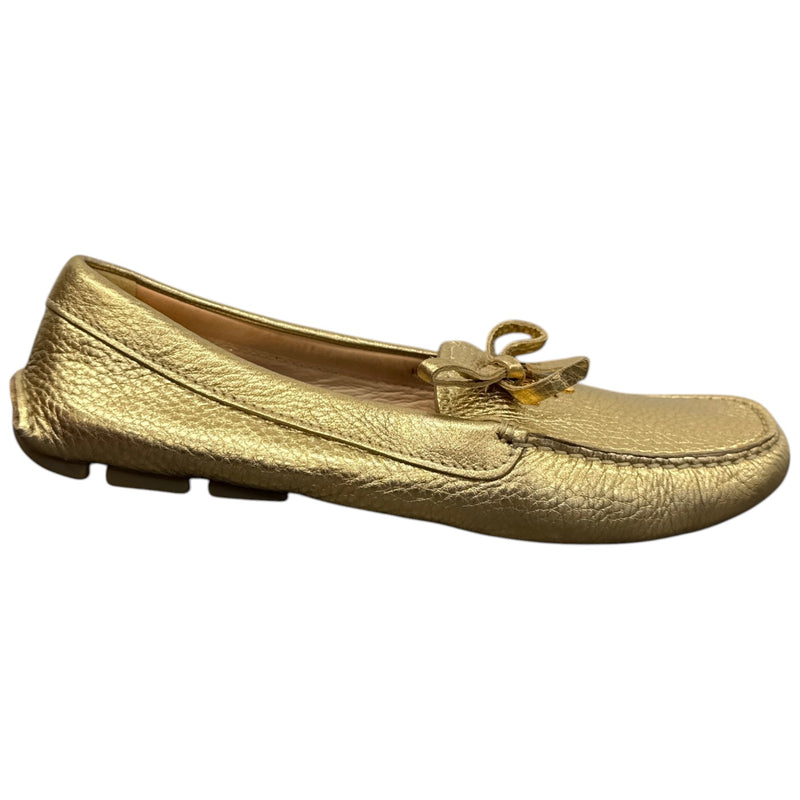 Women's Metallic Bow Loafers Gold Size UK 6 / EU 39