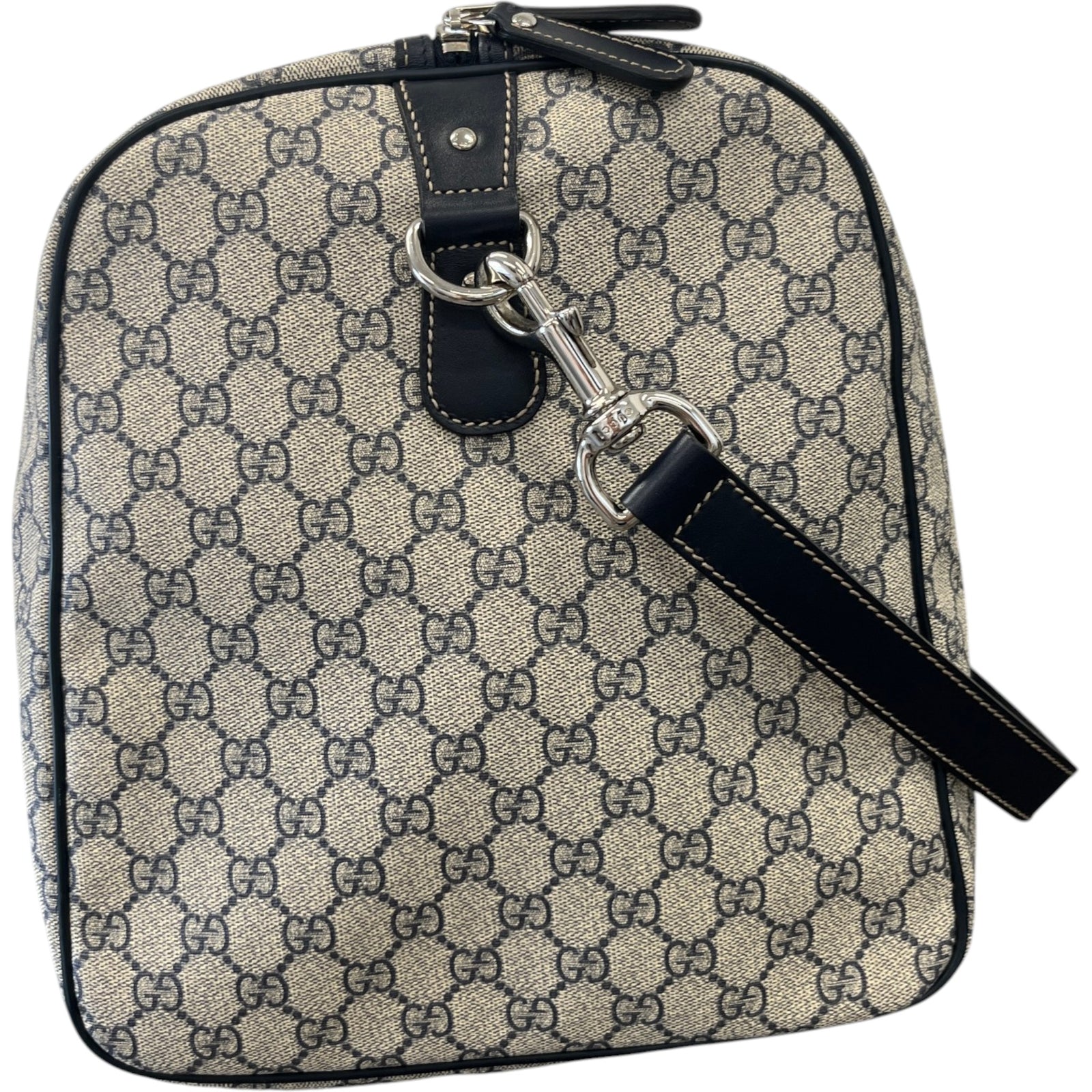 Men's Gg Supreme Carry On Duffle Bag Blue - Photo 6