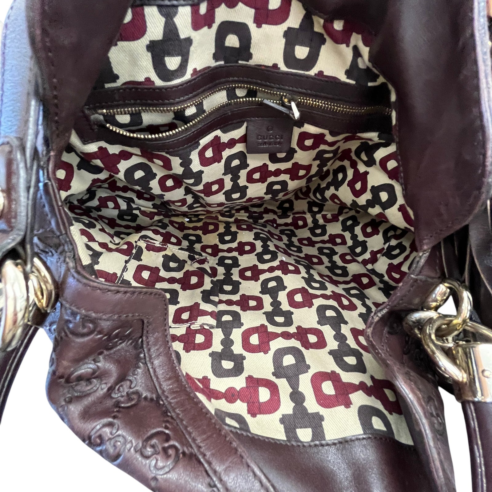 Women's Gg Supreme Indy Babouska Hobo Bag Burgundy - Photo 11