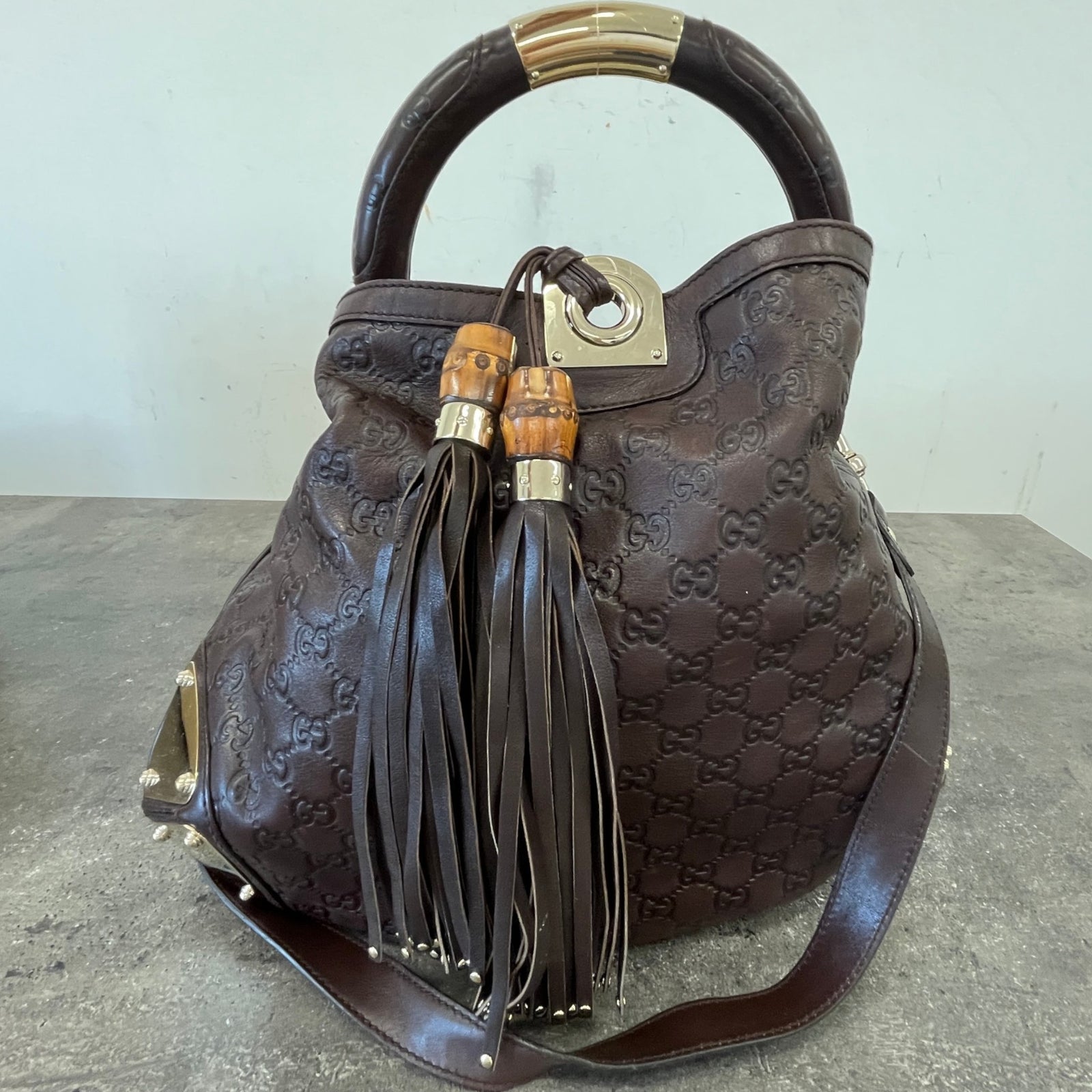 Women's Gg Supreme Indy Babouska Hobo Bag Burgundy - Photo 13