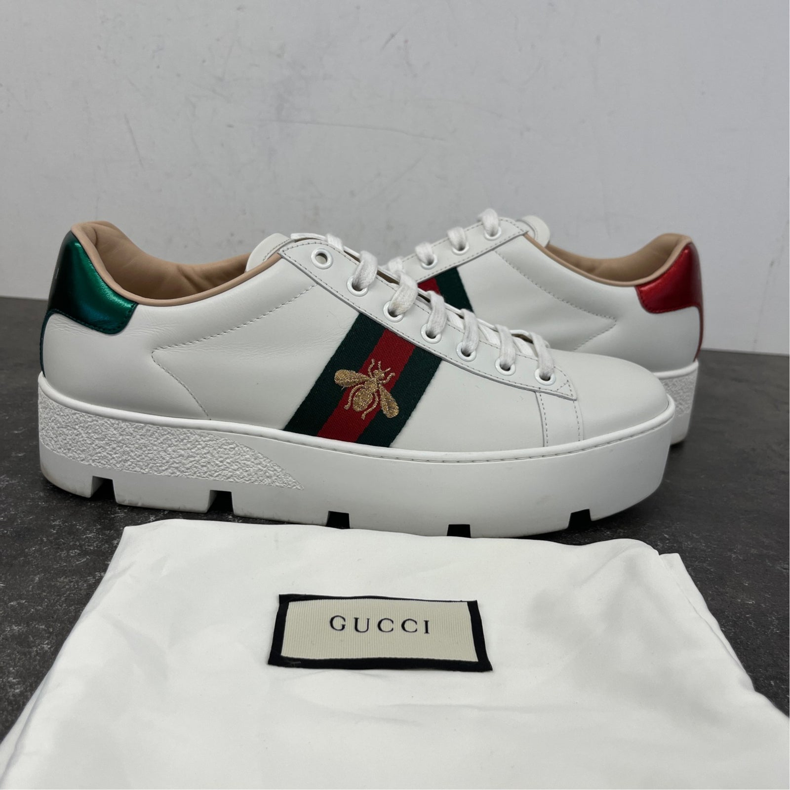 Women's Platform Ace Low Trainers White Size EU 40.5 / 7.5 - Photo 12