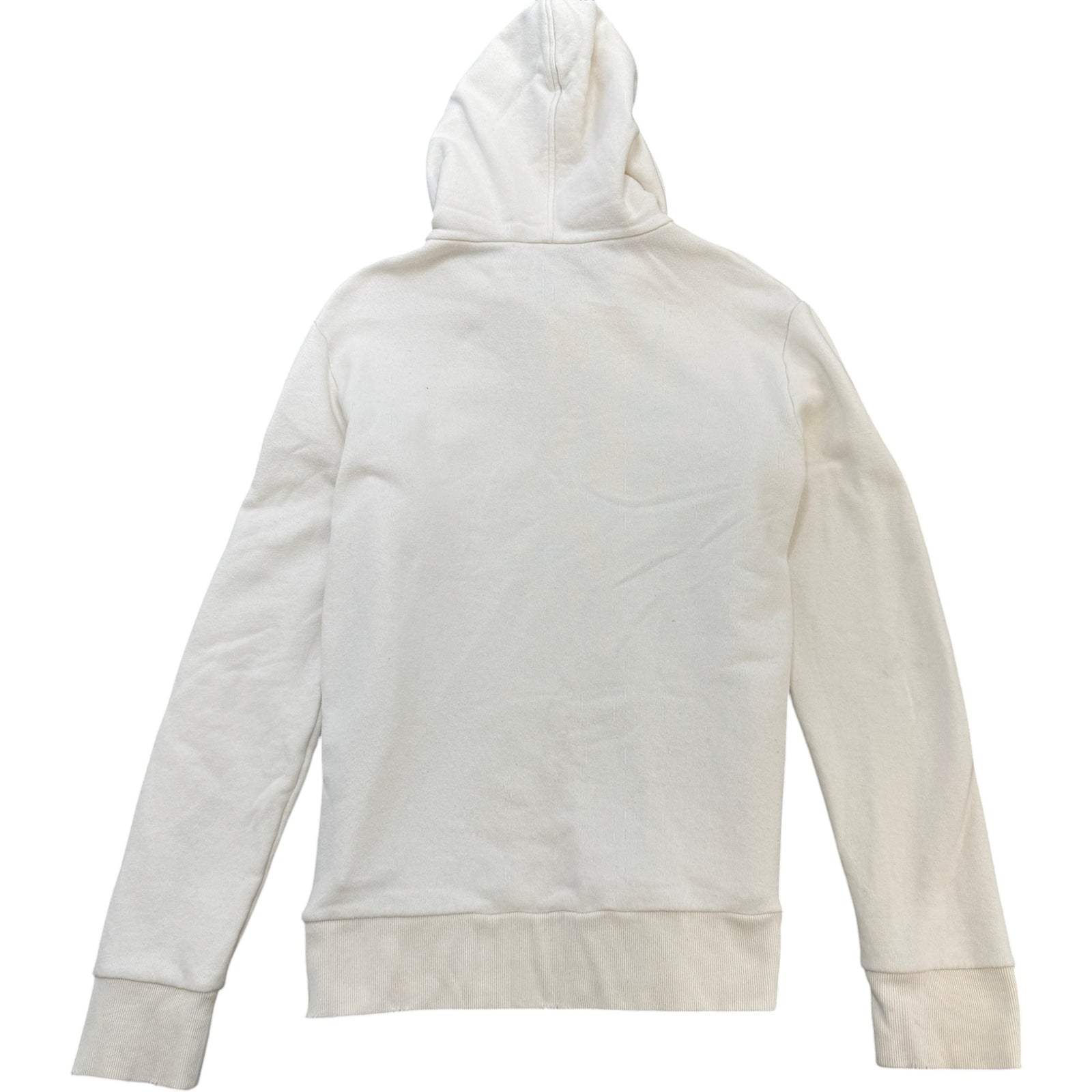 Men's Distressed Logo Print Hoodie White Size L - Photo 2