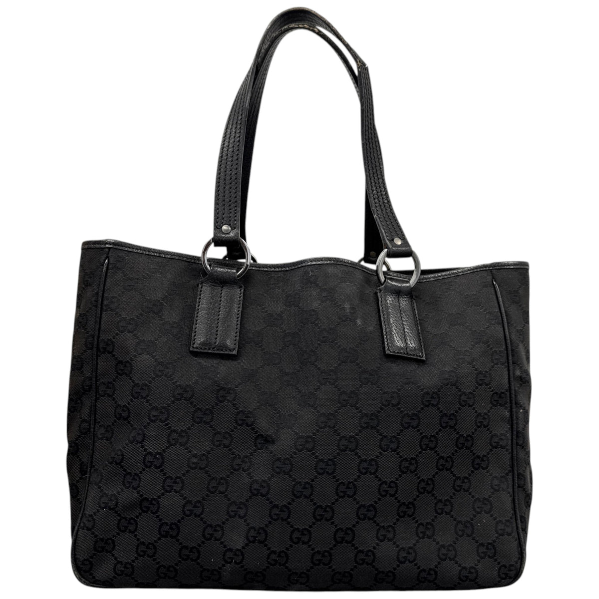 Women's GG Supreme Tote Handbag Black - Photo 1