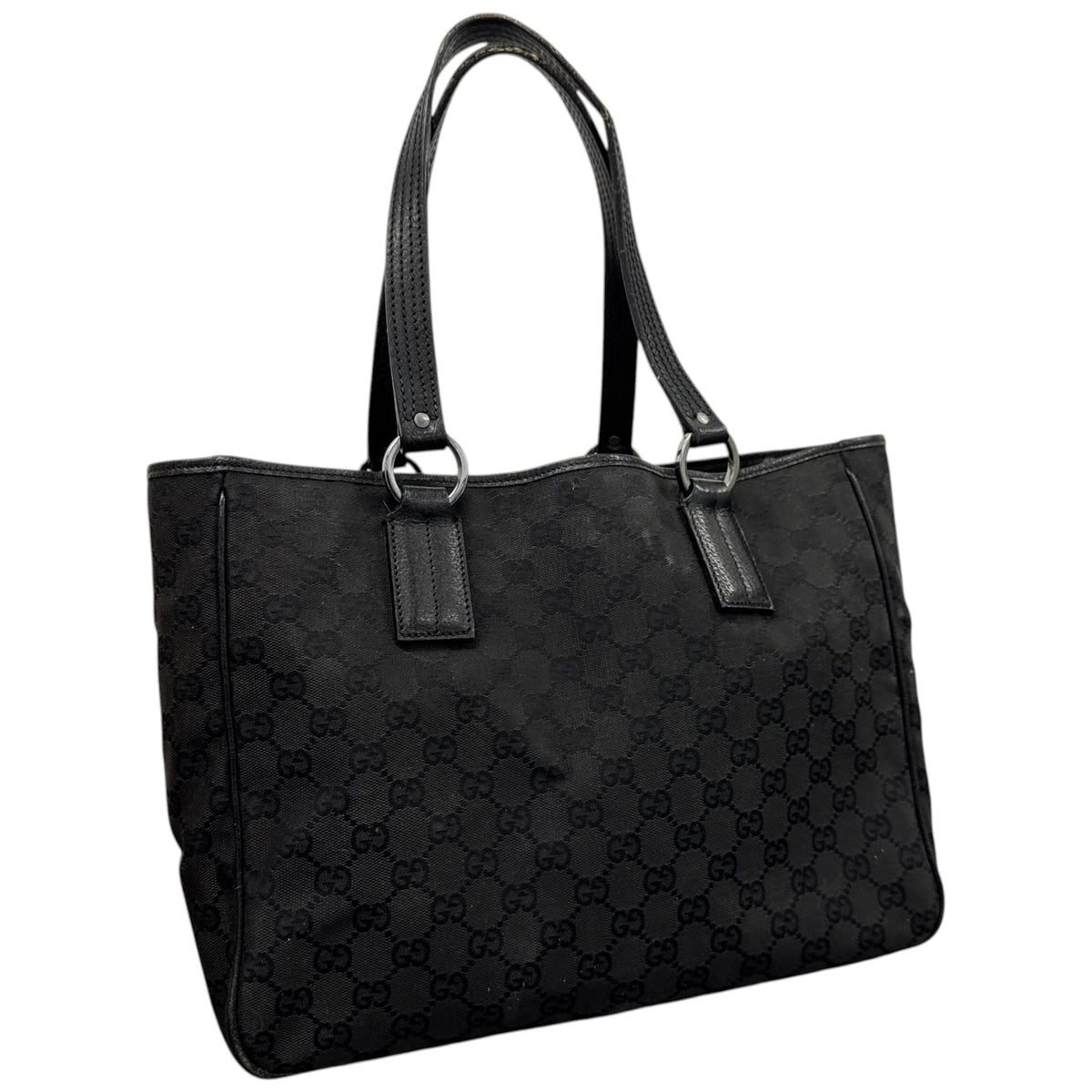 Women's GG Supreme Tote Handbag Black - Photo 4