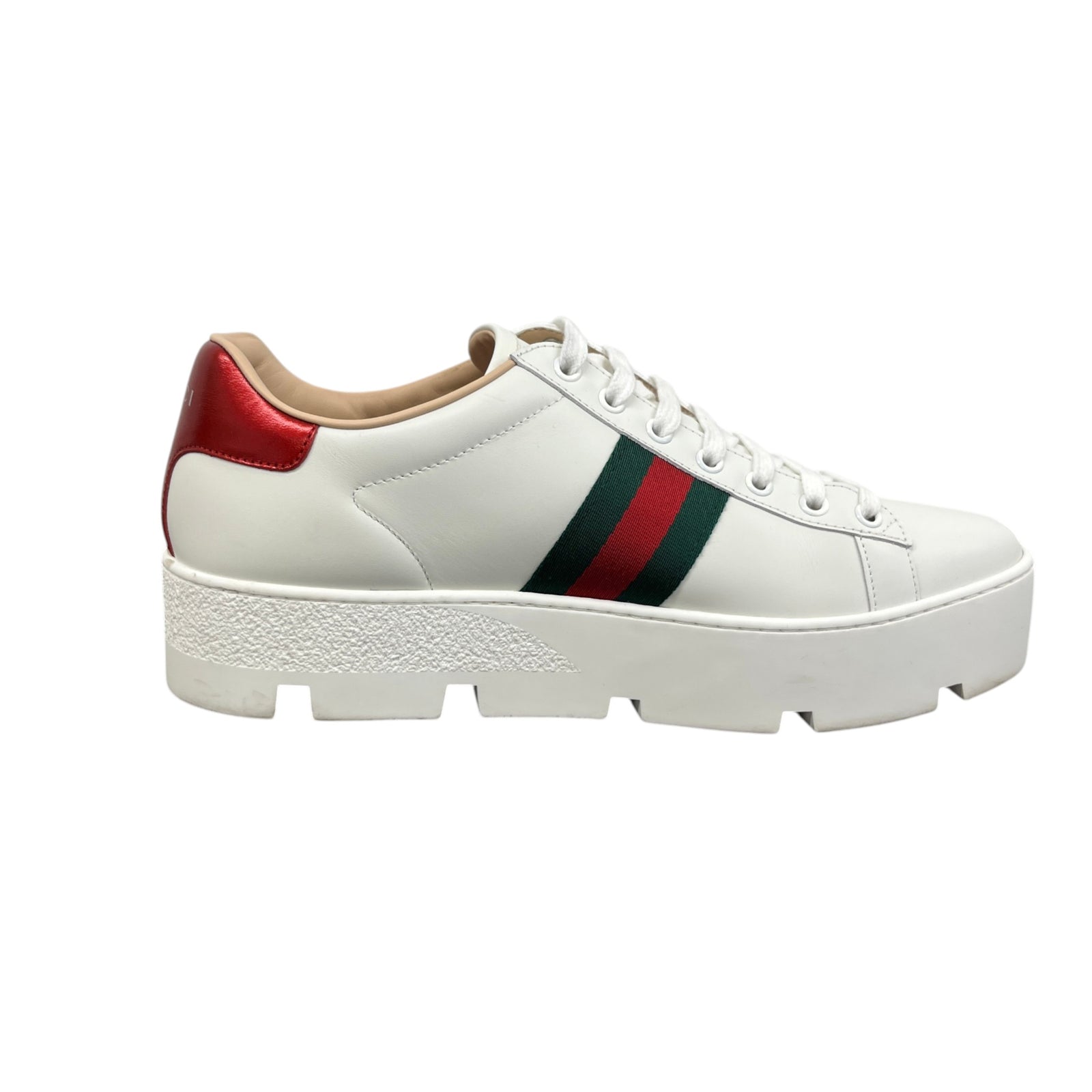 Women's Platform Ace Low Trainers White Size EU 40.5 / 7.5 - Photo 4