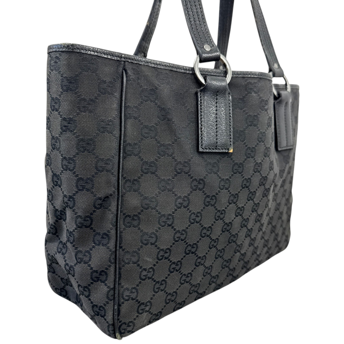 Women's GG Supreme Tote Handbag Black - Photo 8