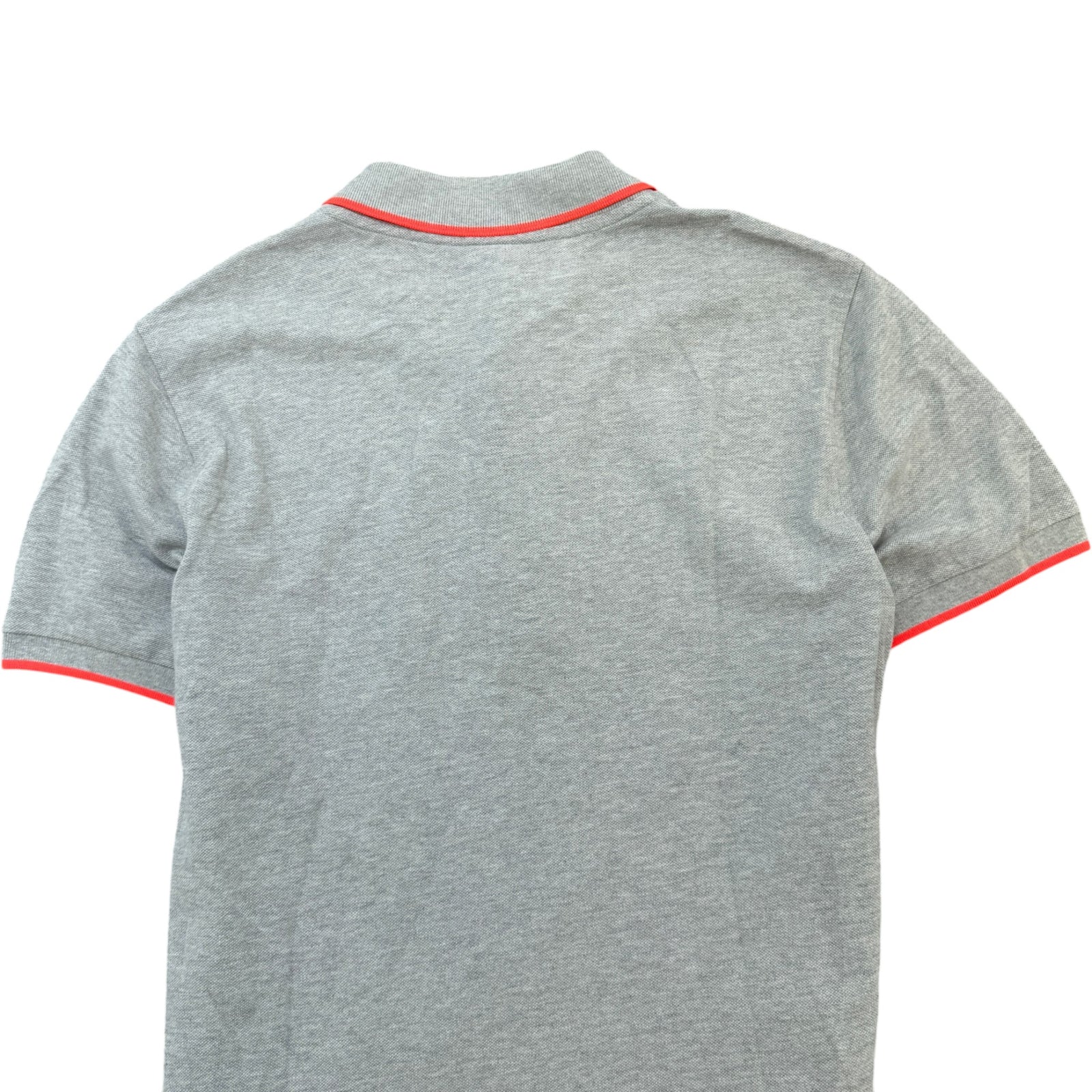 Men's Embroidered Logo Polo Shirt Grey Size L - Photo 4