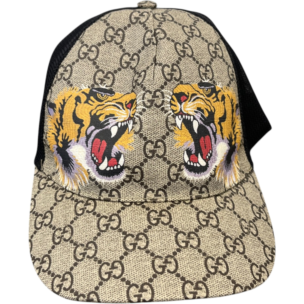 Men's Tigers Print GG Supreme Baseball Cap Beige Size L - Photo 1