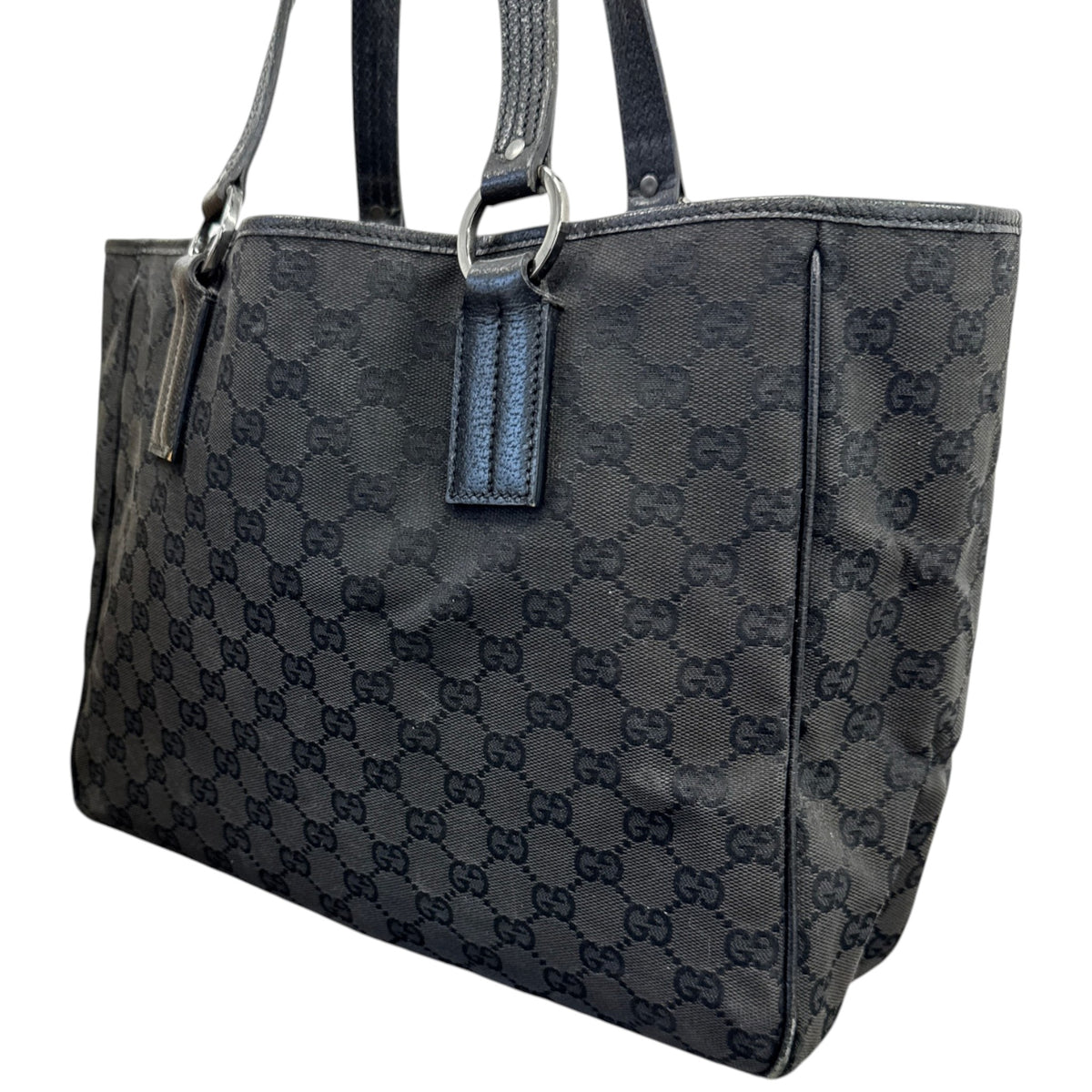 Women's GG Supreme Tote Handbag Black - Photo 9