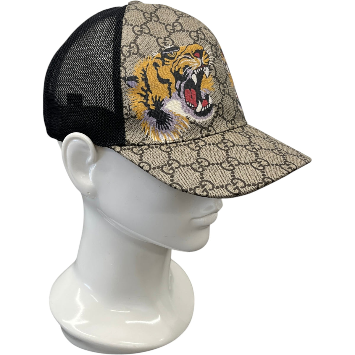 Men's Tigers Print GG Supreme Baseball Cap Beige Size L - Photo 4