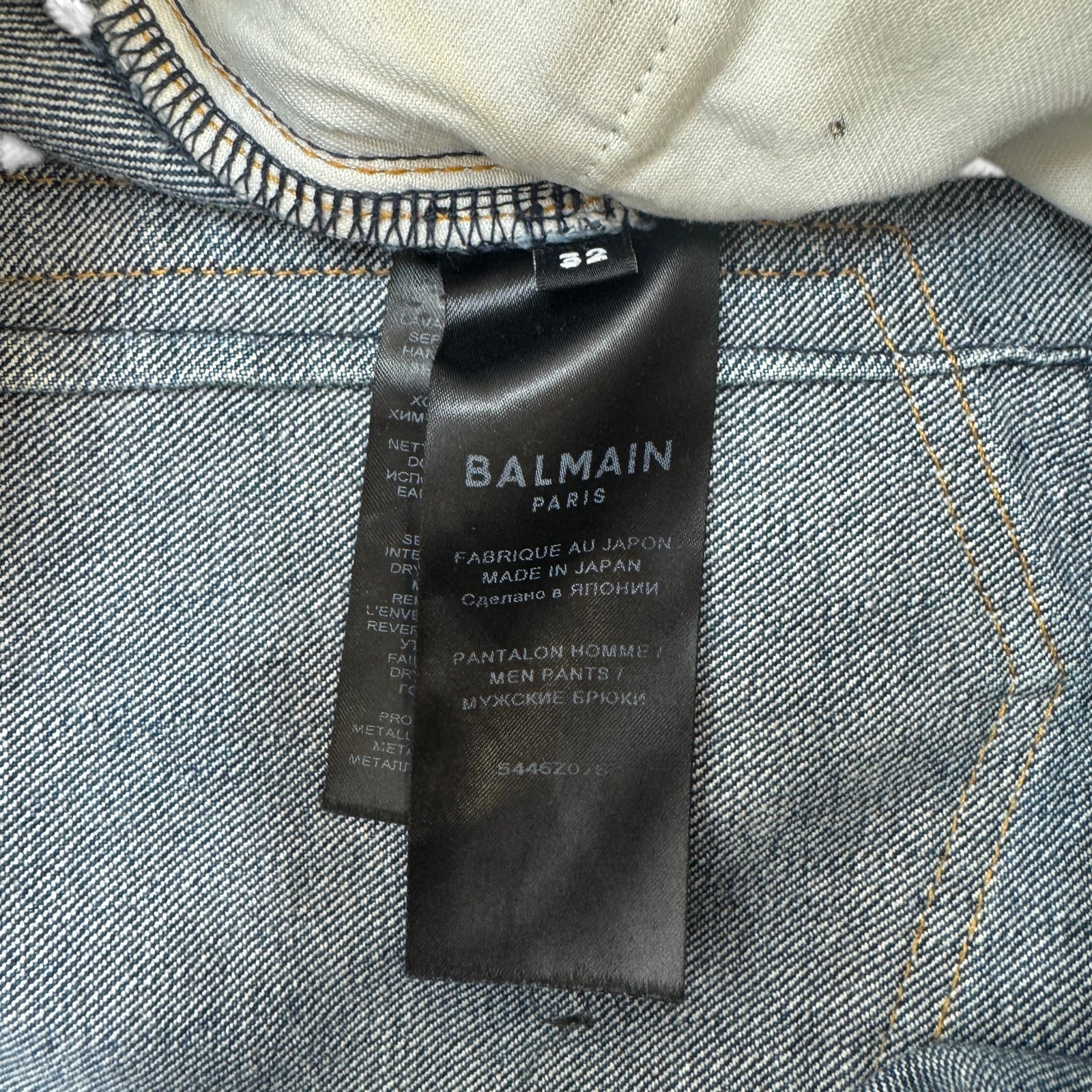 Men's Monogram Embossed Pocket Jeans Blue Size M / W32 - Photo 5