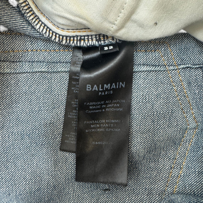 Men's Monogram Embossed Pocket Jeans Blue Size M / W32
