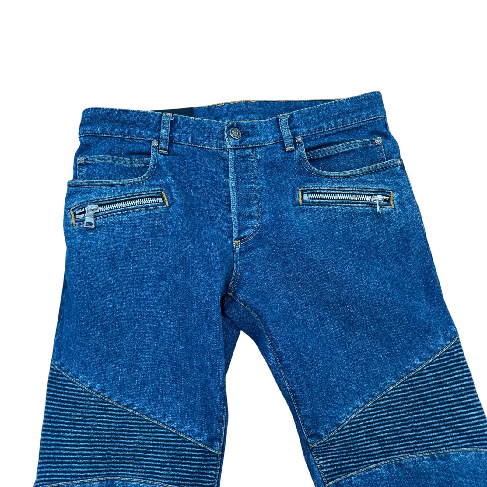 Men's Monogram Embossed Pocket Jeans Blue Size M / W32 - Photo 3