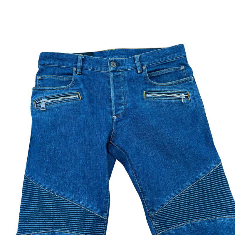 Men's Monogram Embossed Pocket Jeans Blue Size M / W32