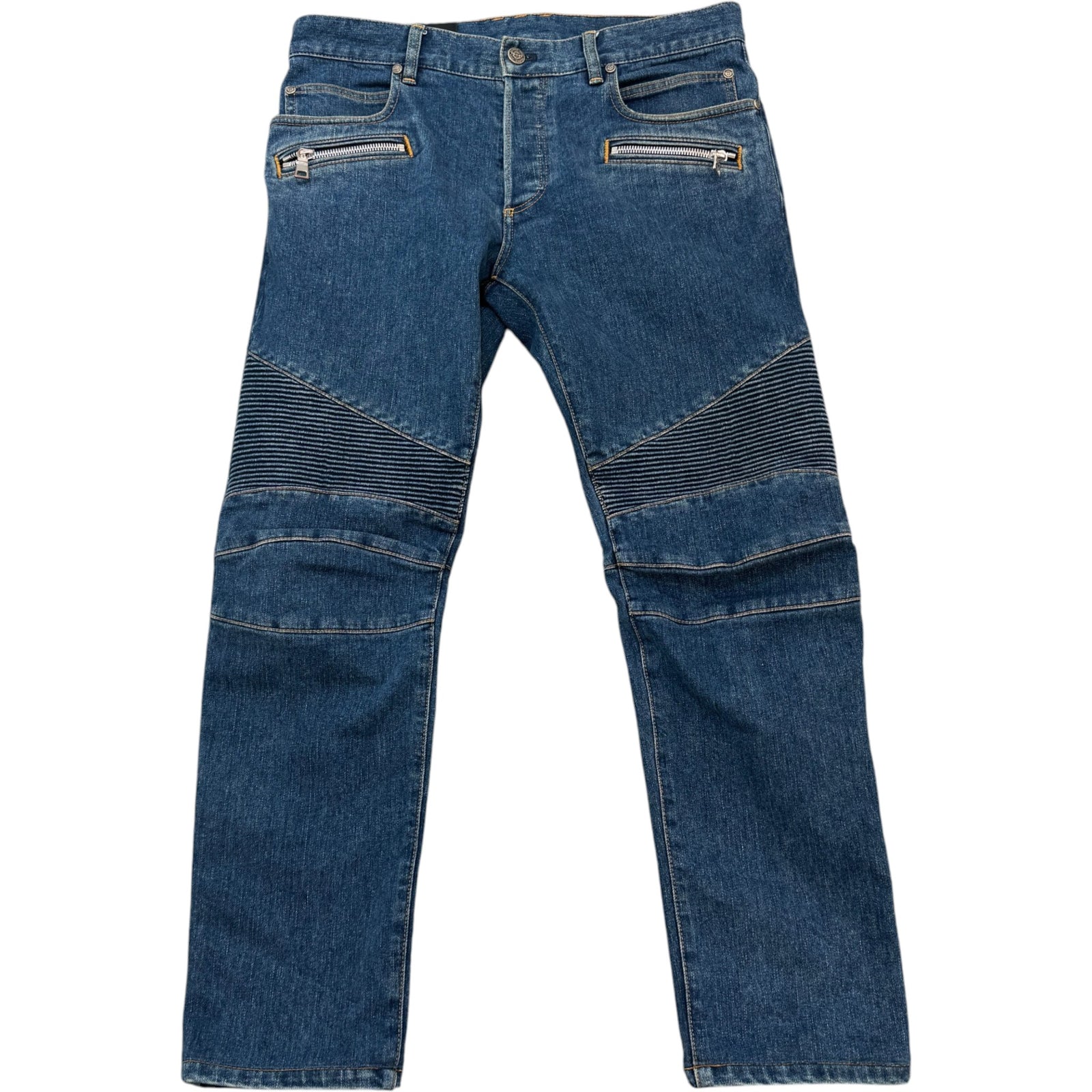 Men's Monogram Embossed Pocket Jeans Blue Size M / W32 - Photo 1