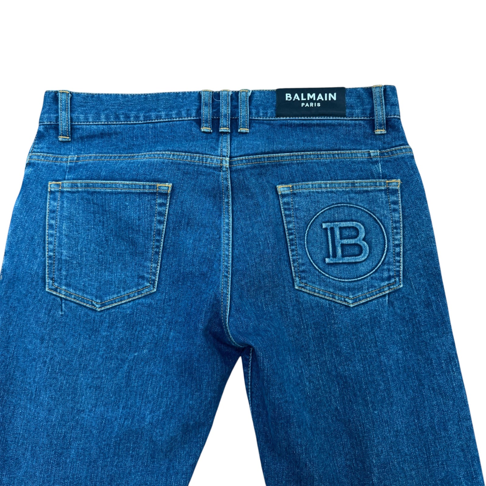 Men's Monogram Embossed Pocket Jeans Blue Size M / W32 - Photo 4