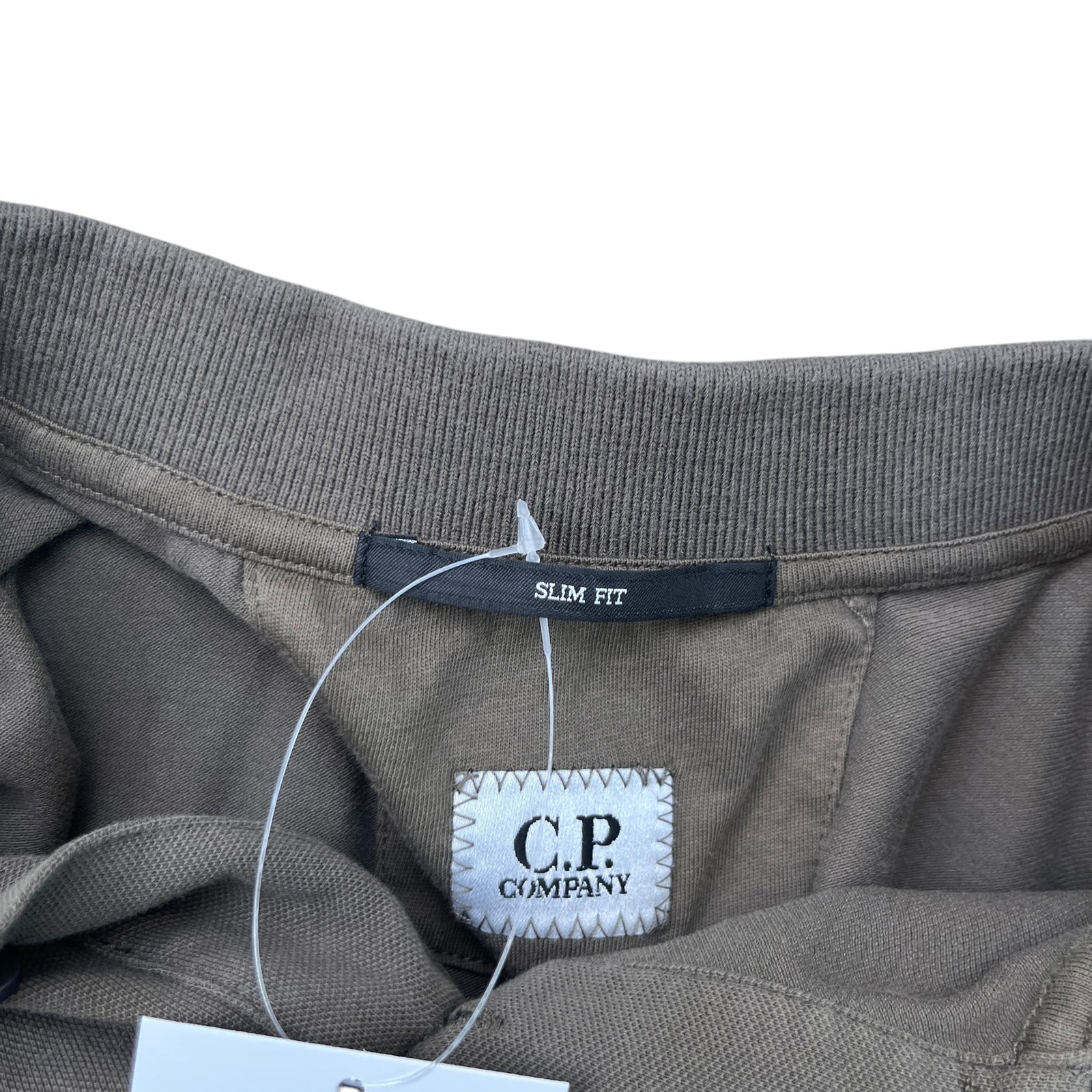 Men's Logo Patch Polo Shirt Khaki Size M - Photo 7