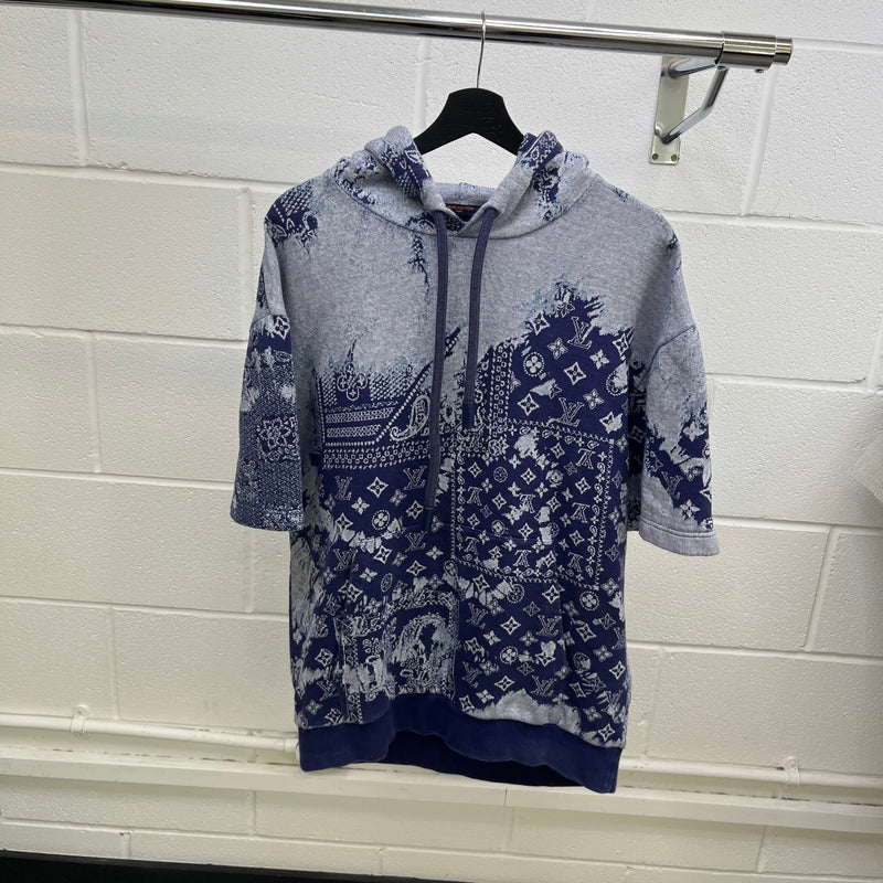 Men's Bandana Hoodie Navy Size L