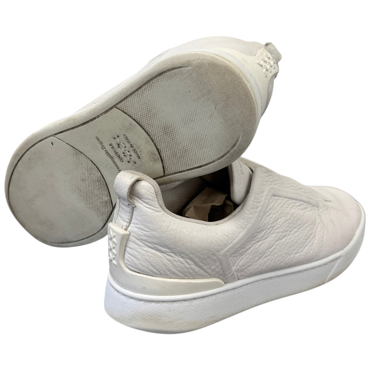 Men's Triple Stitch Low Trainers White Size UK 10 / EU 44 - Photo 10