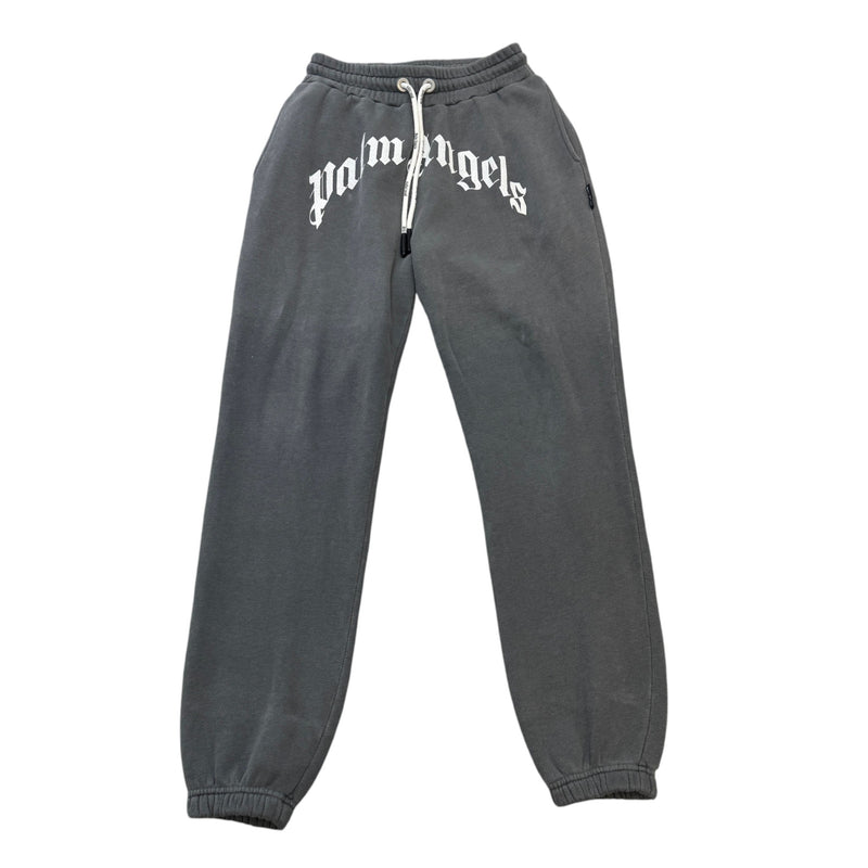 Men's Curved Logo Print Joggers Charcoal Size S / W30