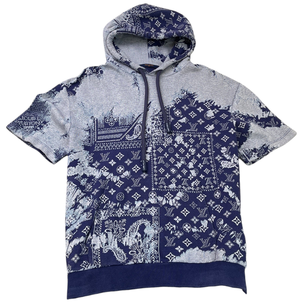 Men's Bandana Hoodie Navy Size L - Photo 1