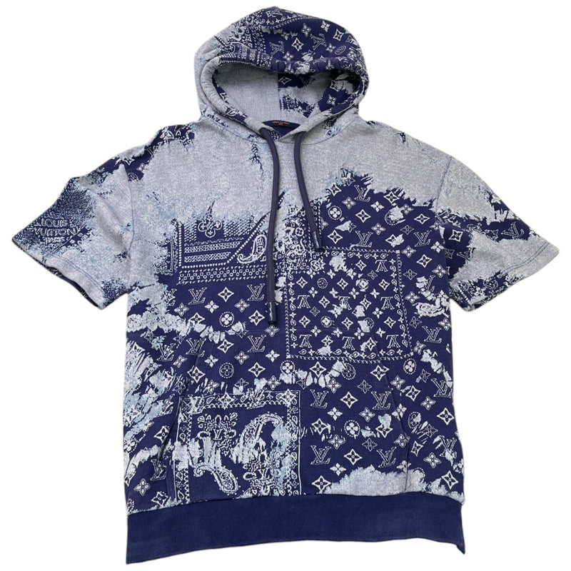 Men's Bandana Hoodie Navy Size L